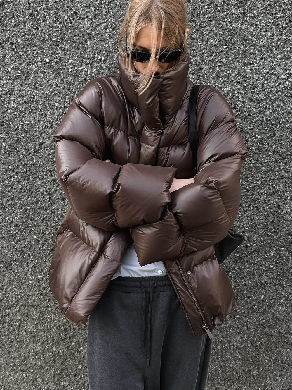 Fluffy Goose Down Brown