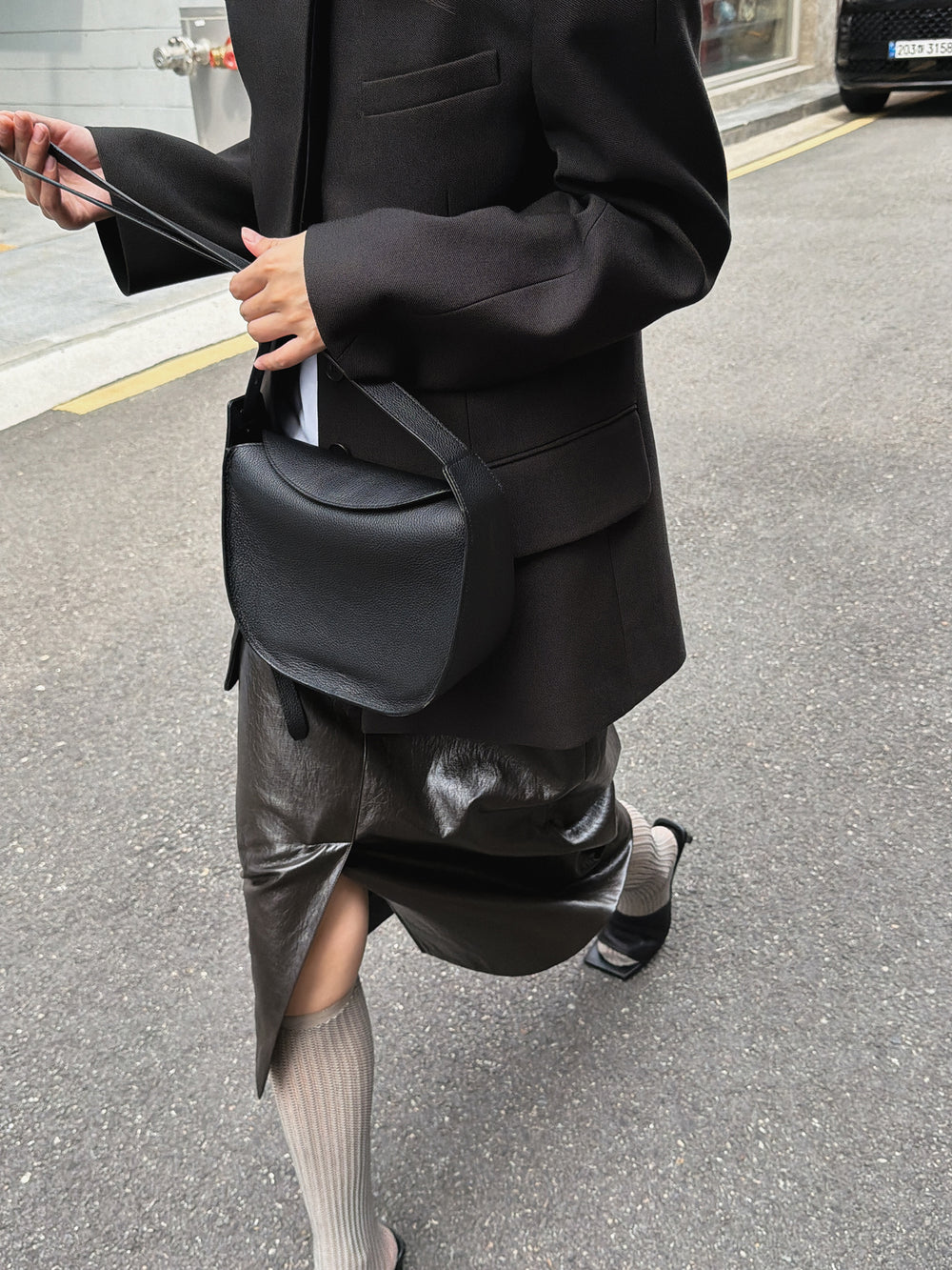 Slim Leather Skirt