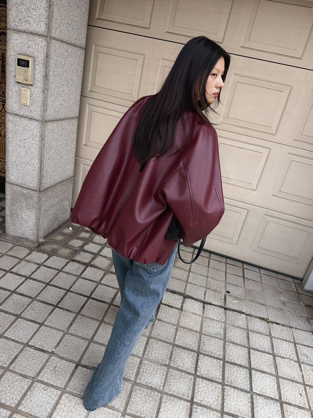 Real Lamb Minimal Jumper Burgundy