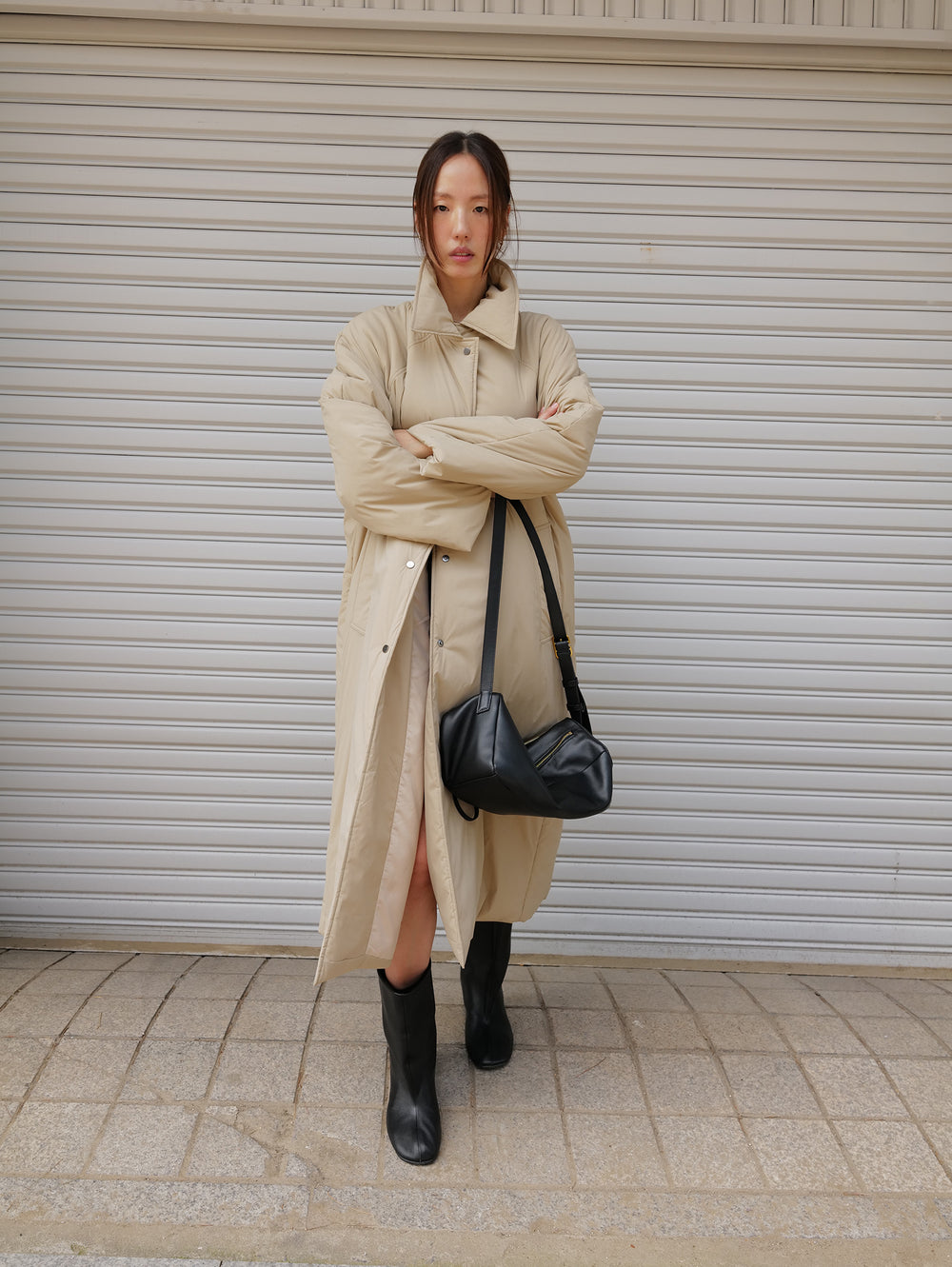 Padded Mac Coat Beige