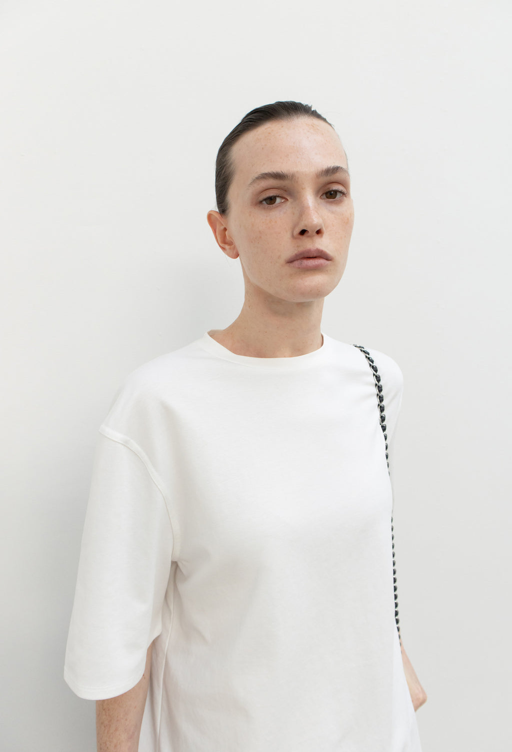 Overfit Cotton T-Shirt Ivory