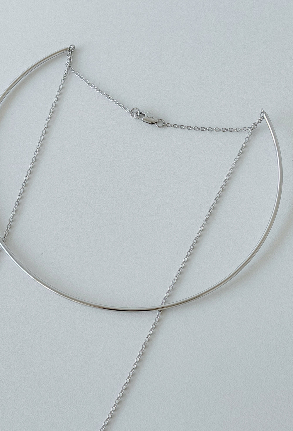 Layered Hoops Necklace Silver