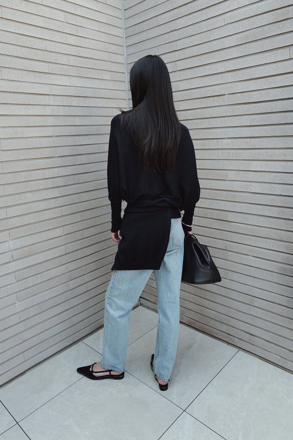 Washable 100% Wool Pullover Navy