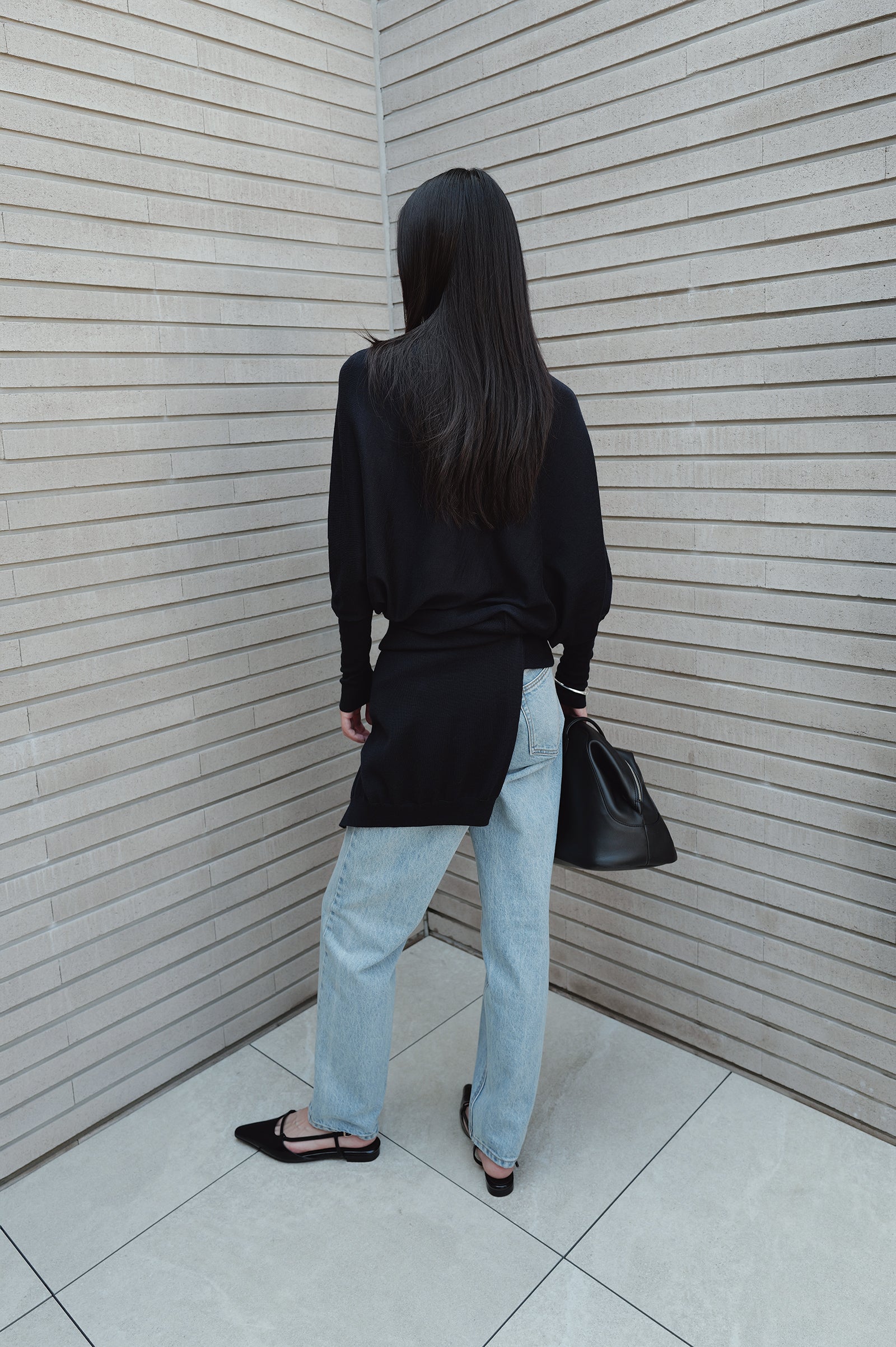 Washable 100% Wool Pullover Navy
