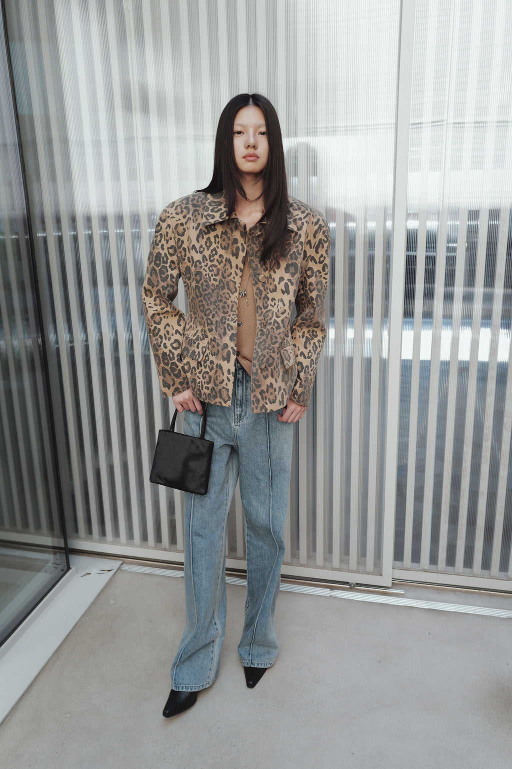 Leopard Mac Jacket Beige