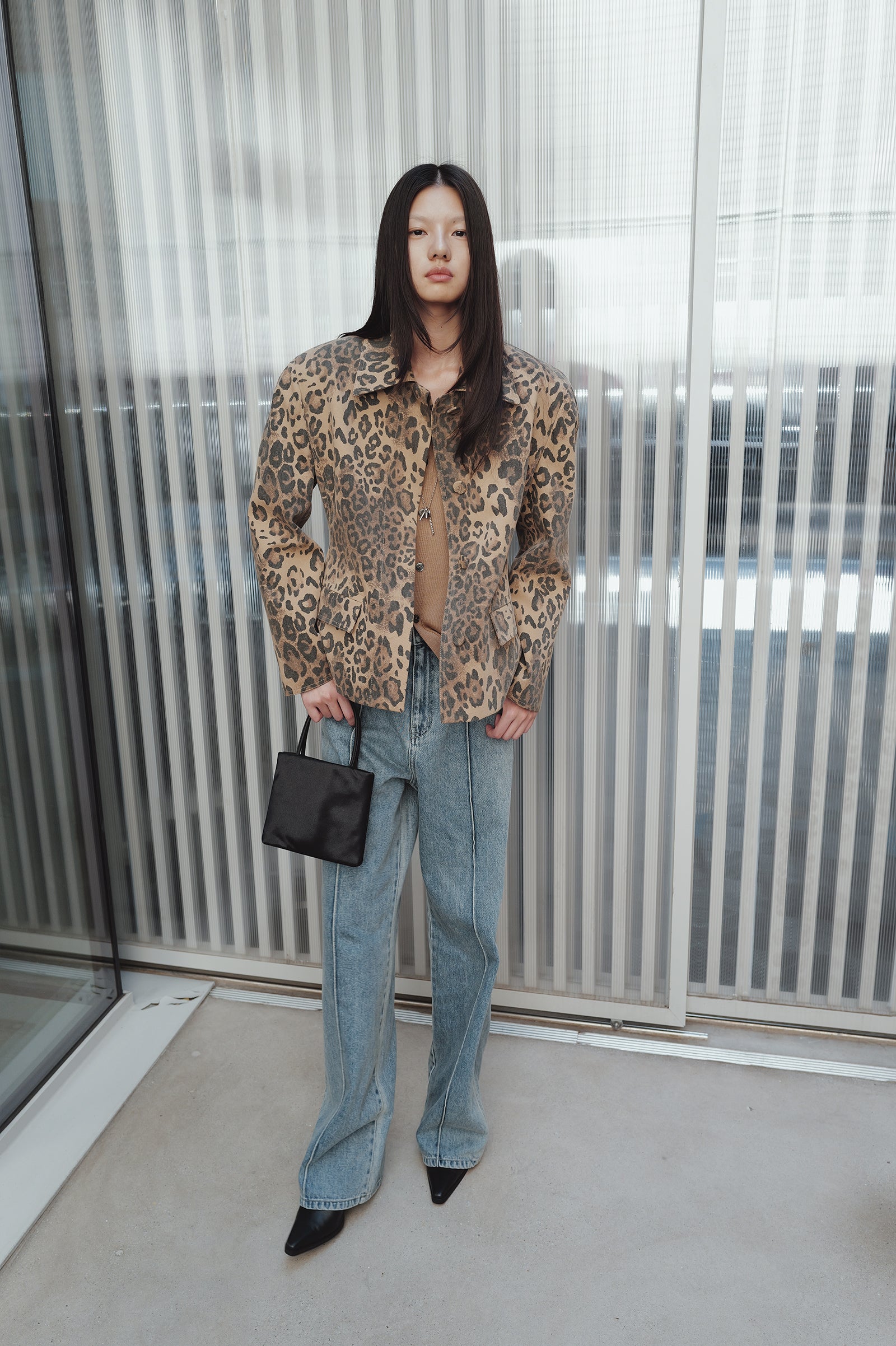 Leopard Mac Jacket Beige