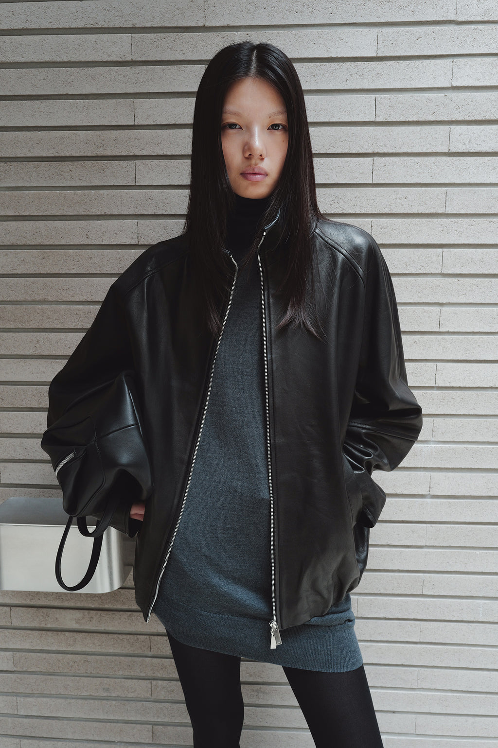 Real Lamb Minimal Jumper Black
