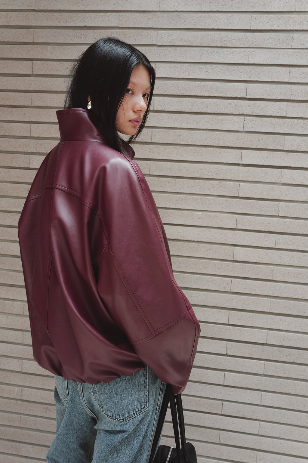 Real Lamb Minimal Jumper Burgundy