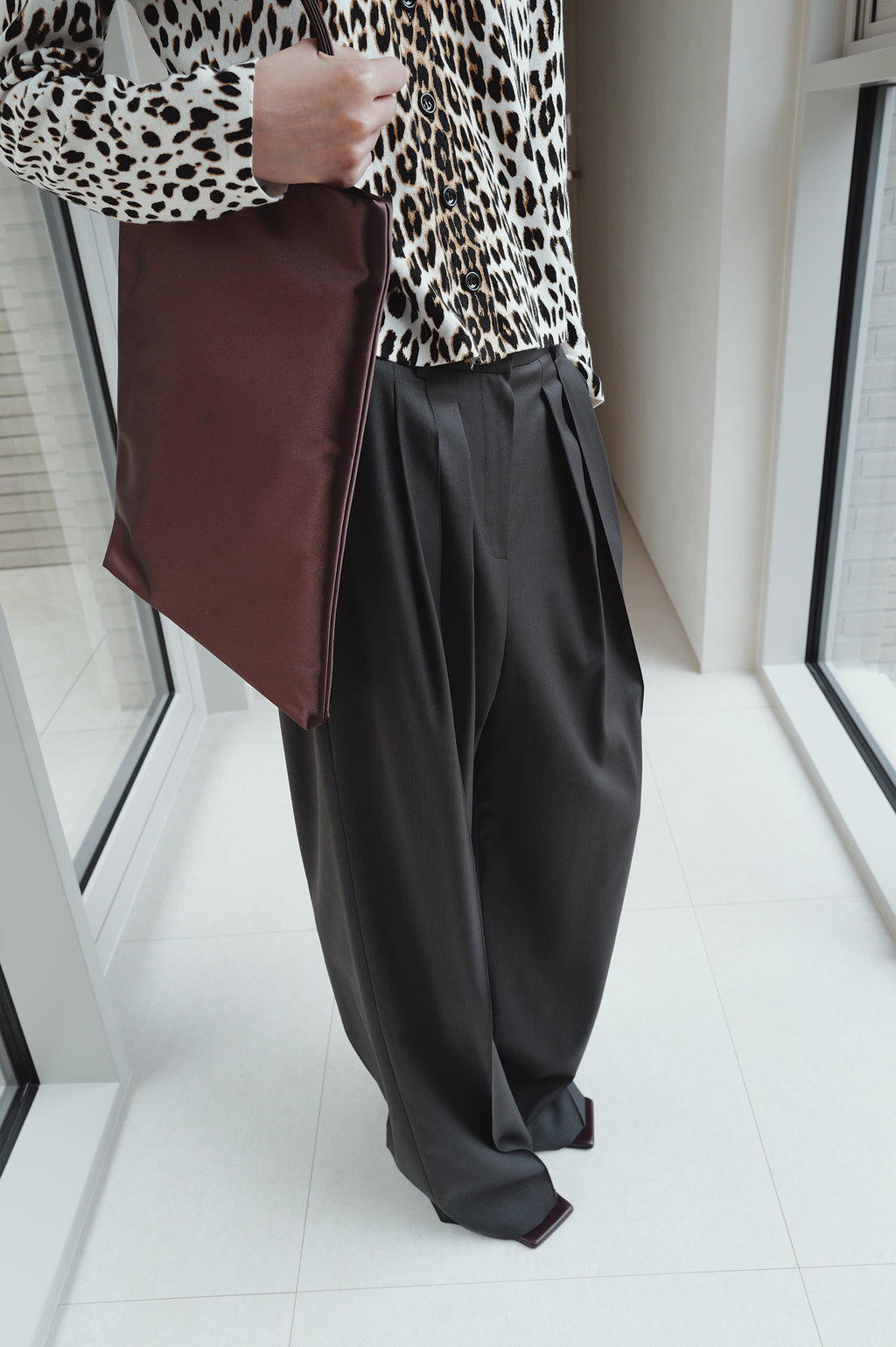 Micro Pintuck Trousers