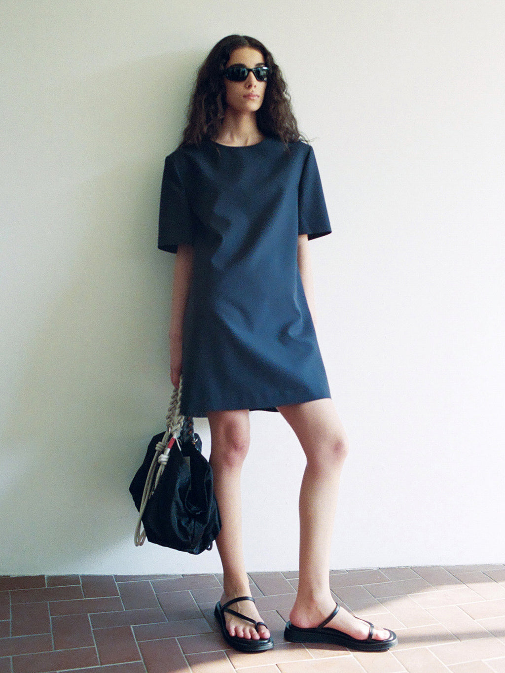 Clear Wool Mini Dress