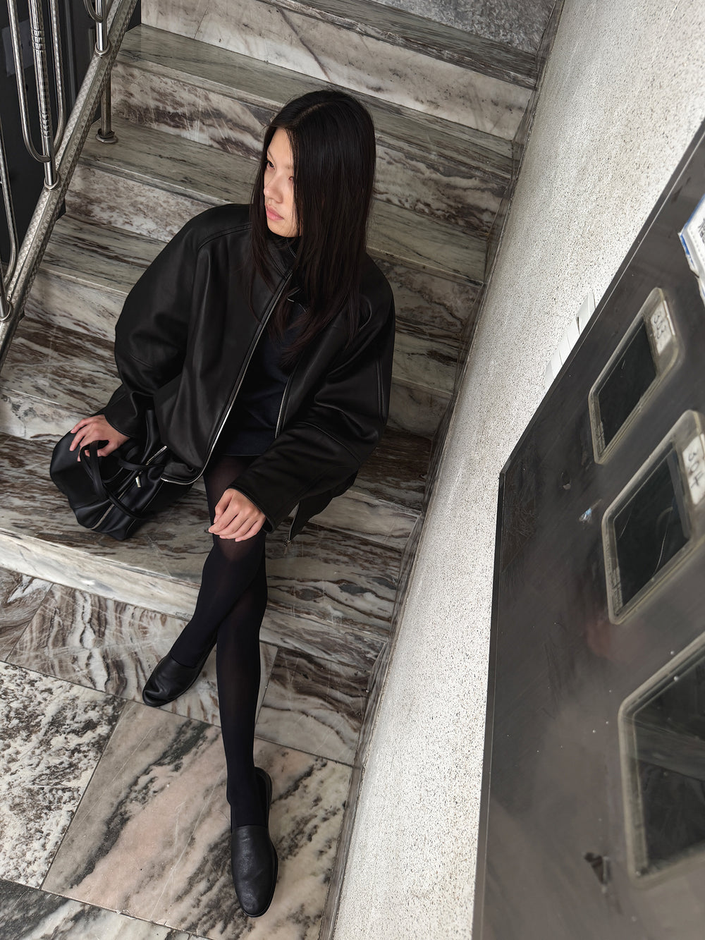 Real Lamb Minimal Jumper Black