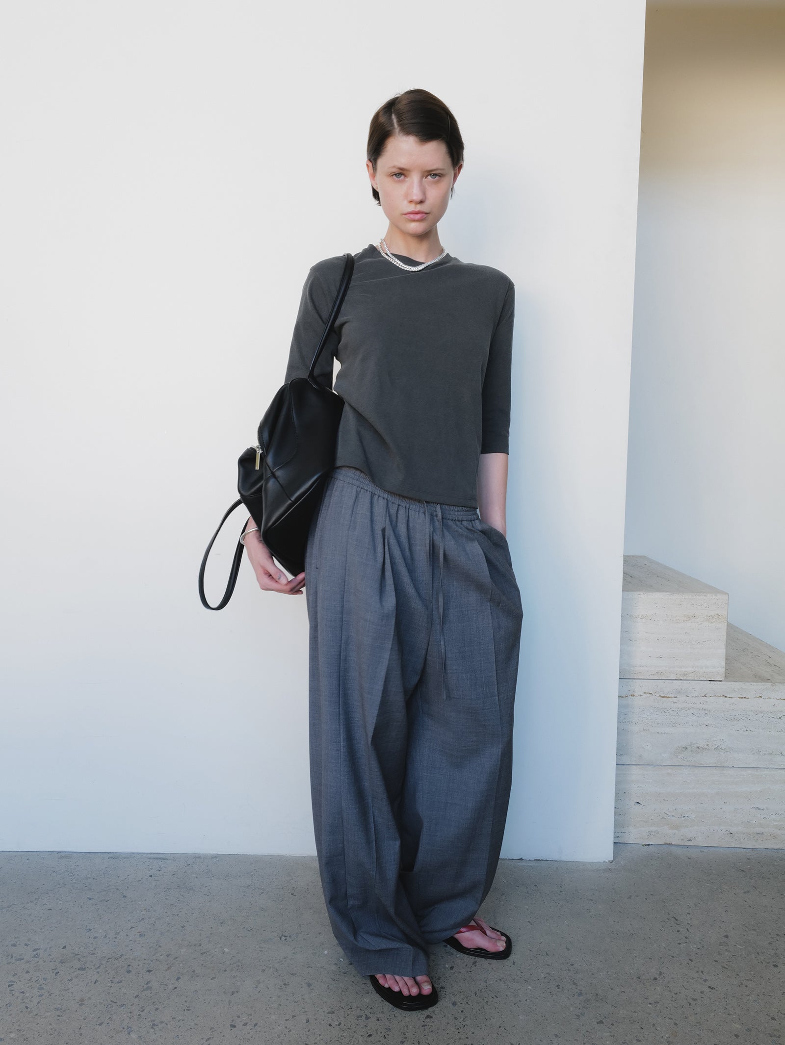 Pigment Dyed T-shirt Charcoal
