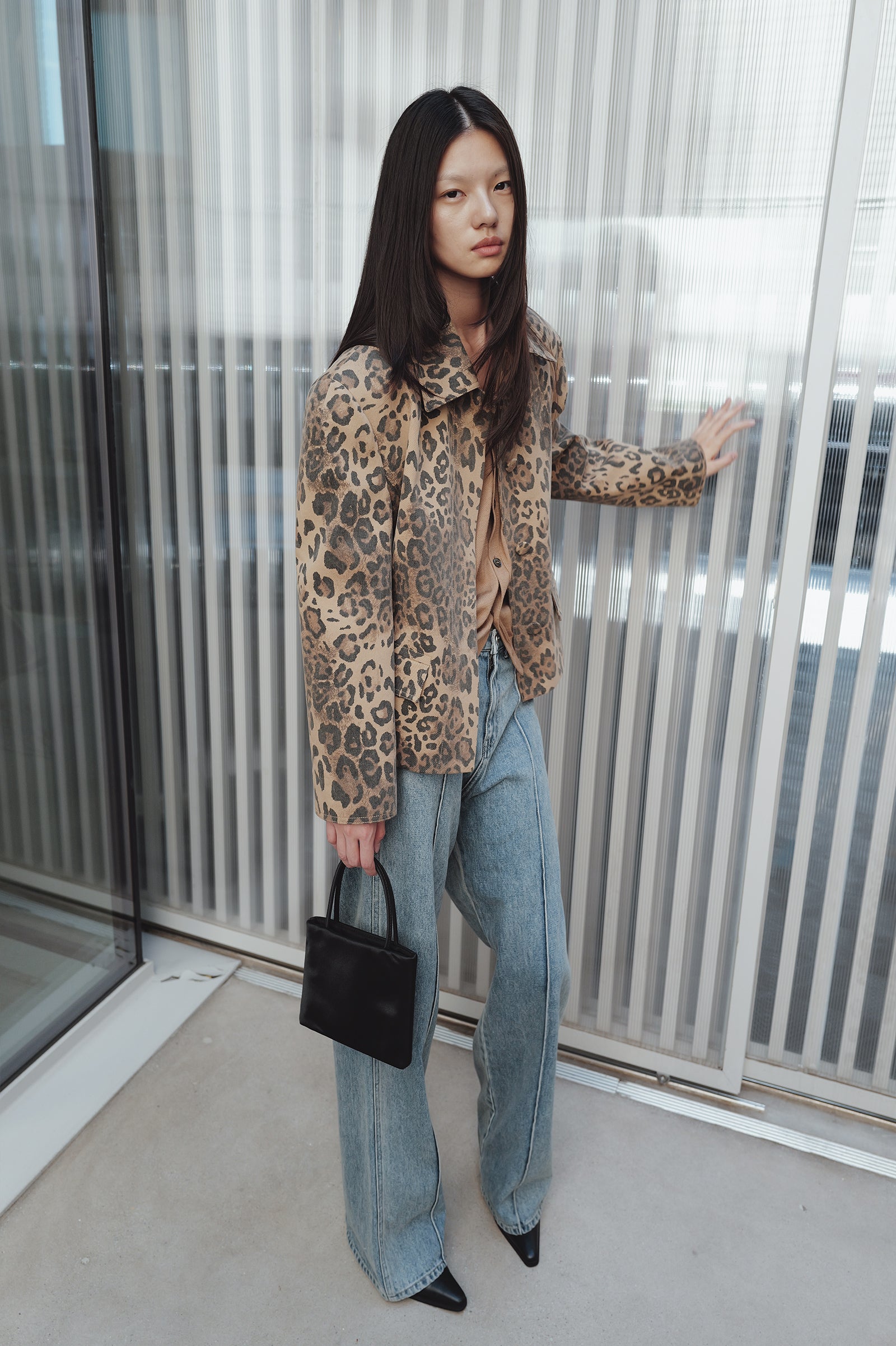 Leopard Mac Jacket Beige