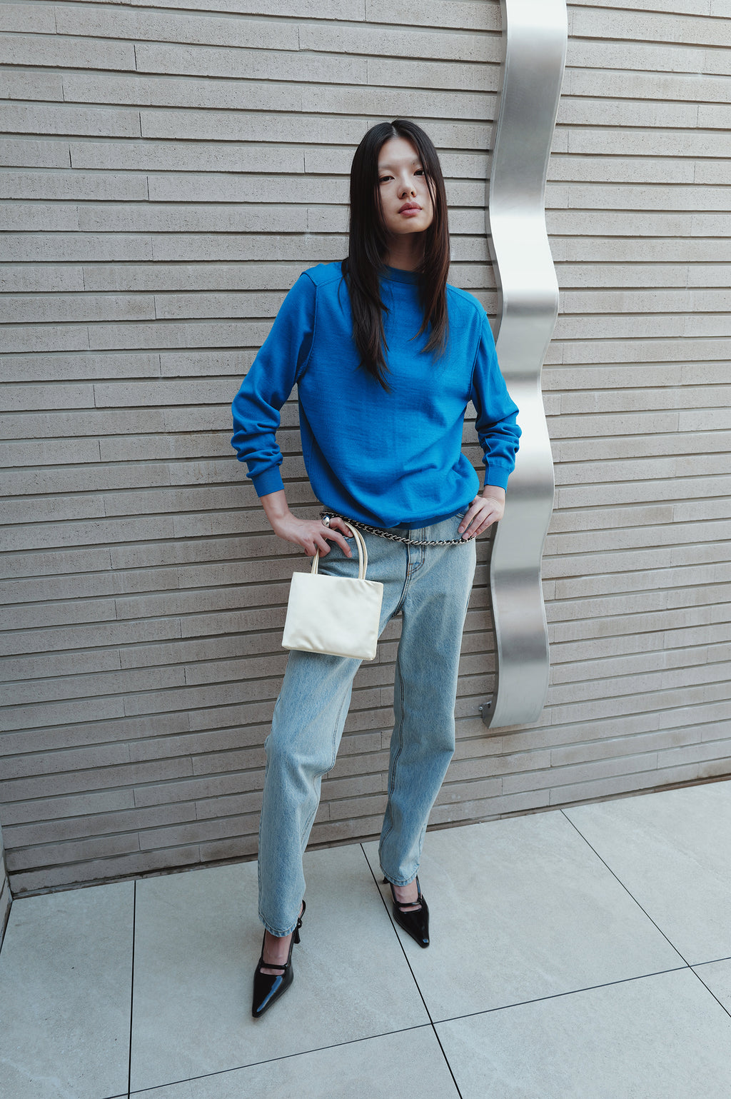 Washable 100% Wool Detail Cardigan Aqua Blue