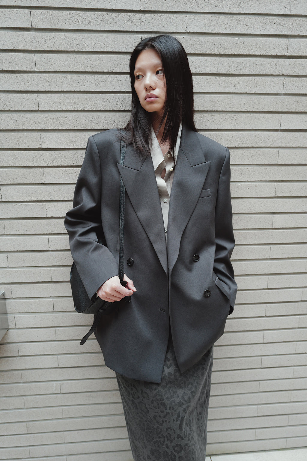 Double-breasted wool jacket
