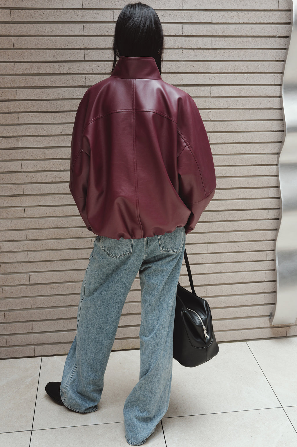 Real Lamb Minimal Jumper Burgundy