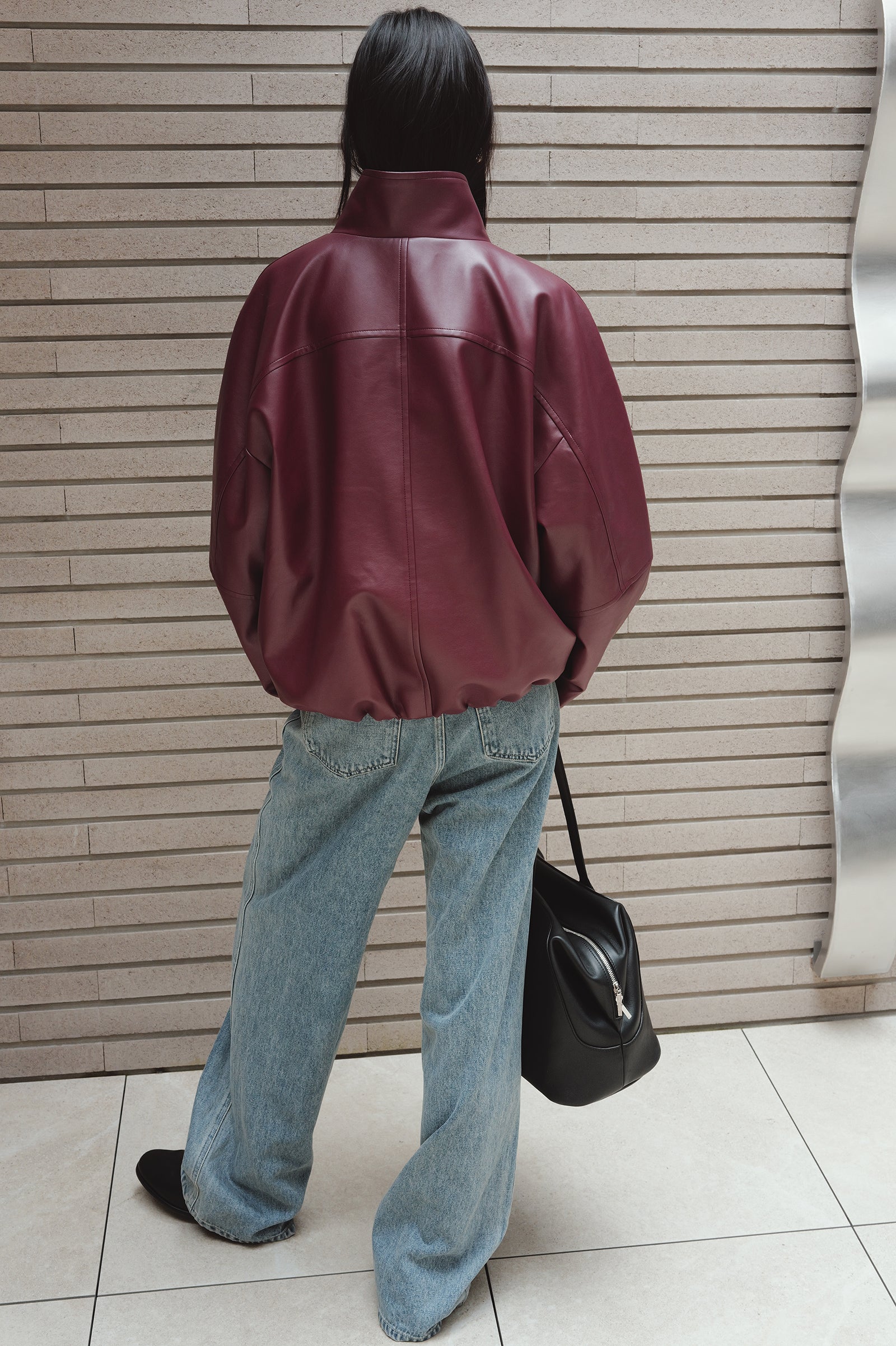 Real Lamb Minimal Jumper Burgundy