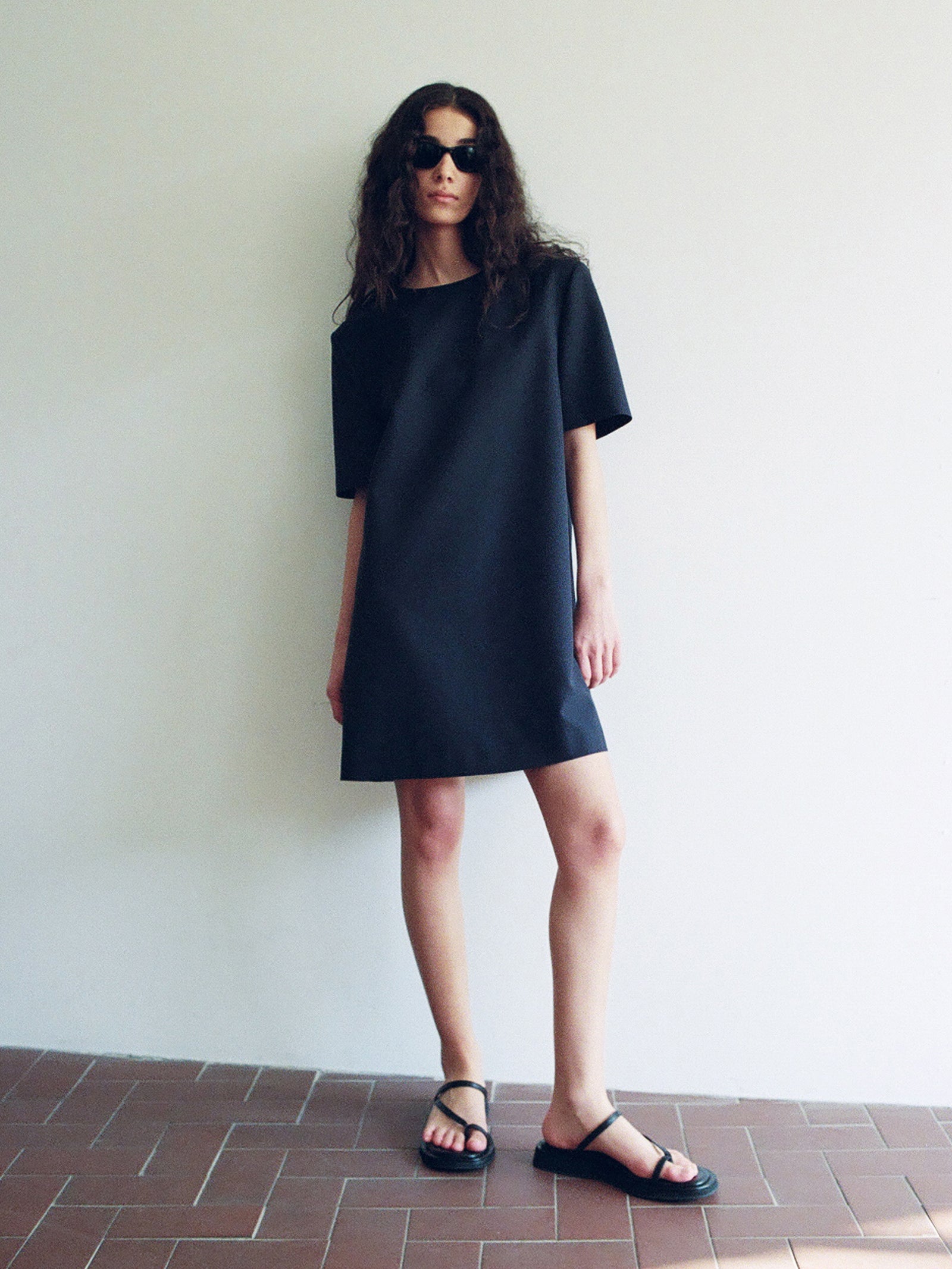 Clear Wool Mini Dress