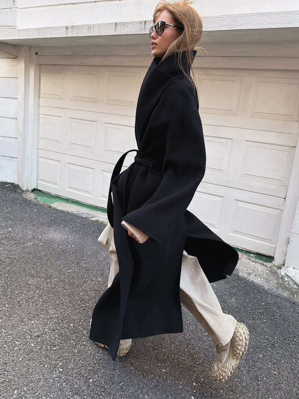 Superior Cashmere Coat Dark Navy