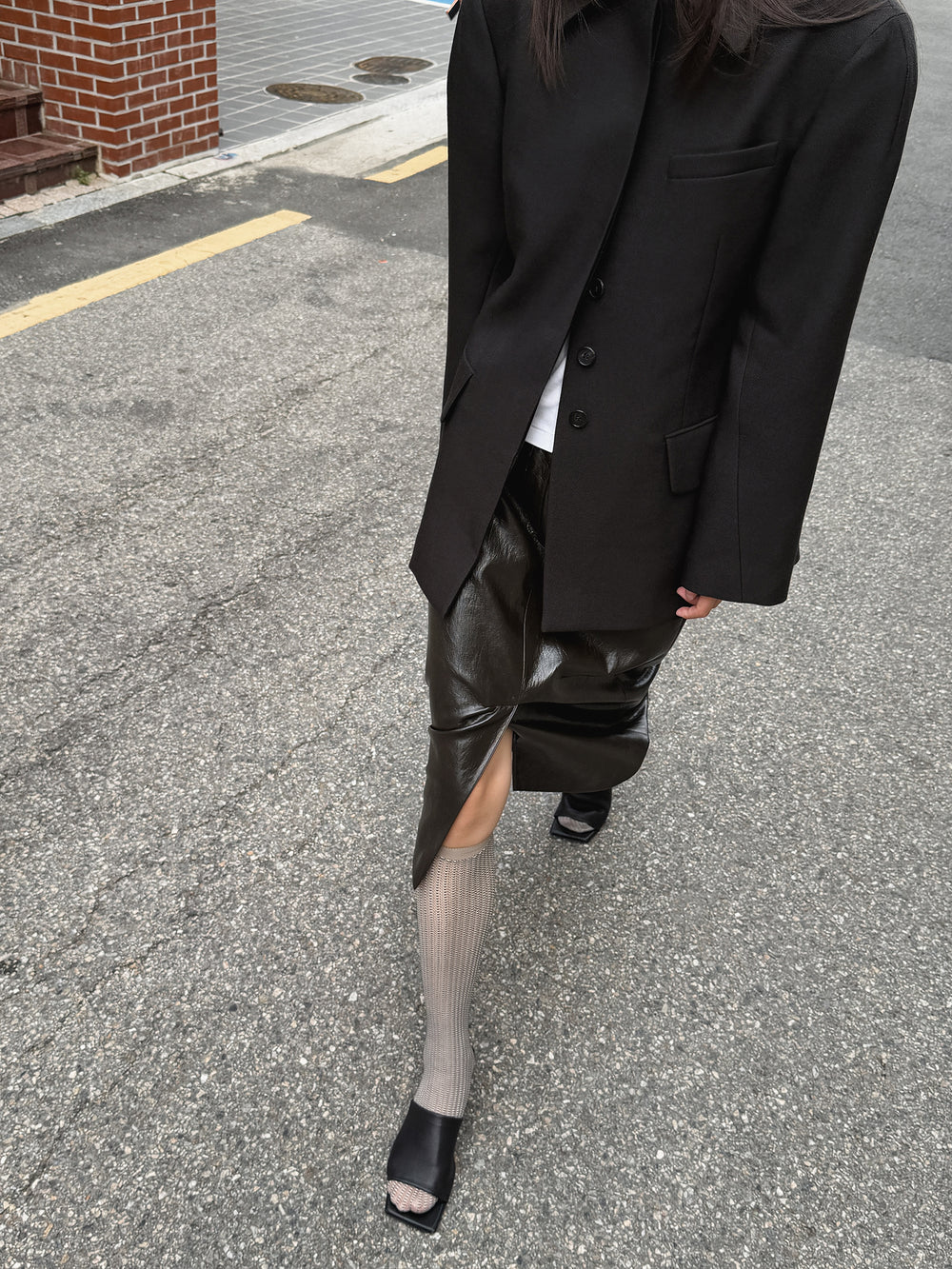 Slim Leather Skirt