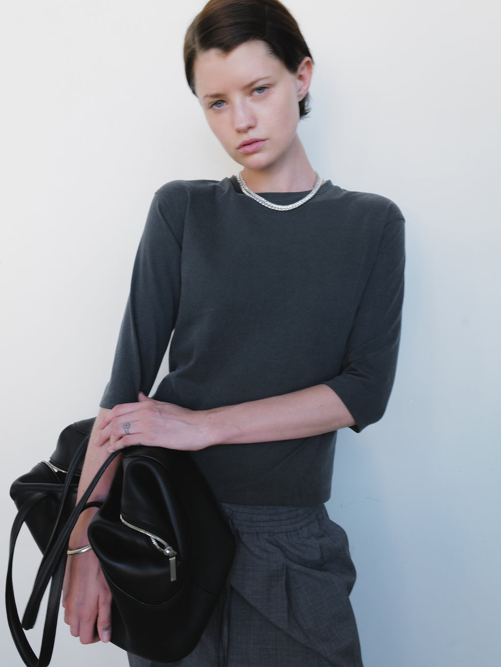 Pigment Dyed T-shirt Charcoal