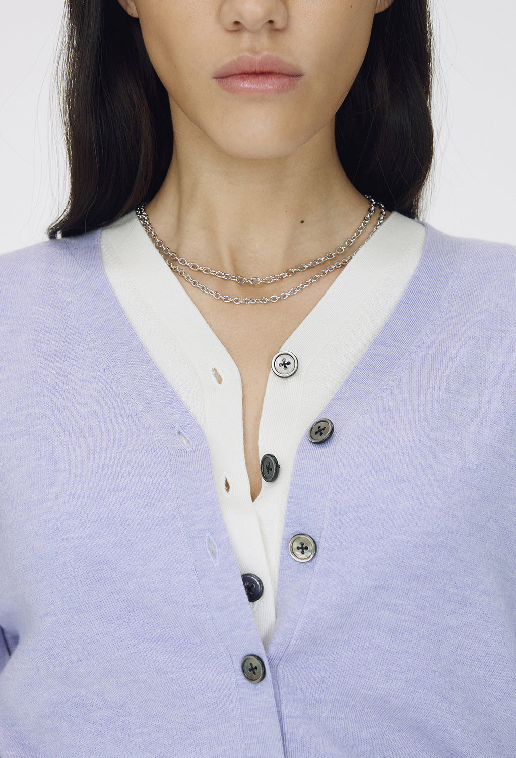 Spring Wool Cardigan Lavender