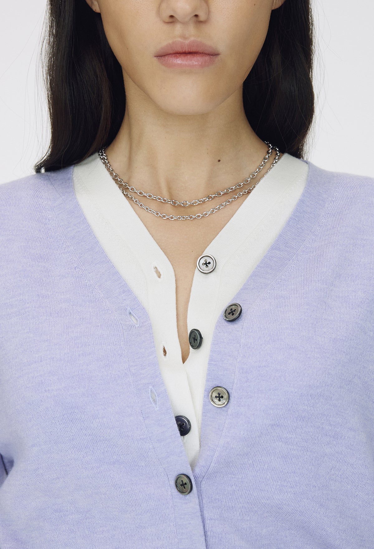 Spring Wool Cardigan Lavender