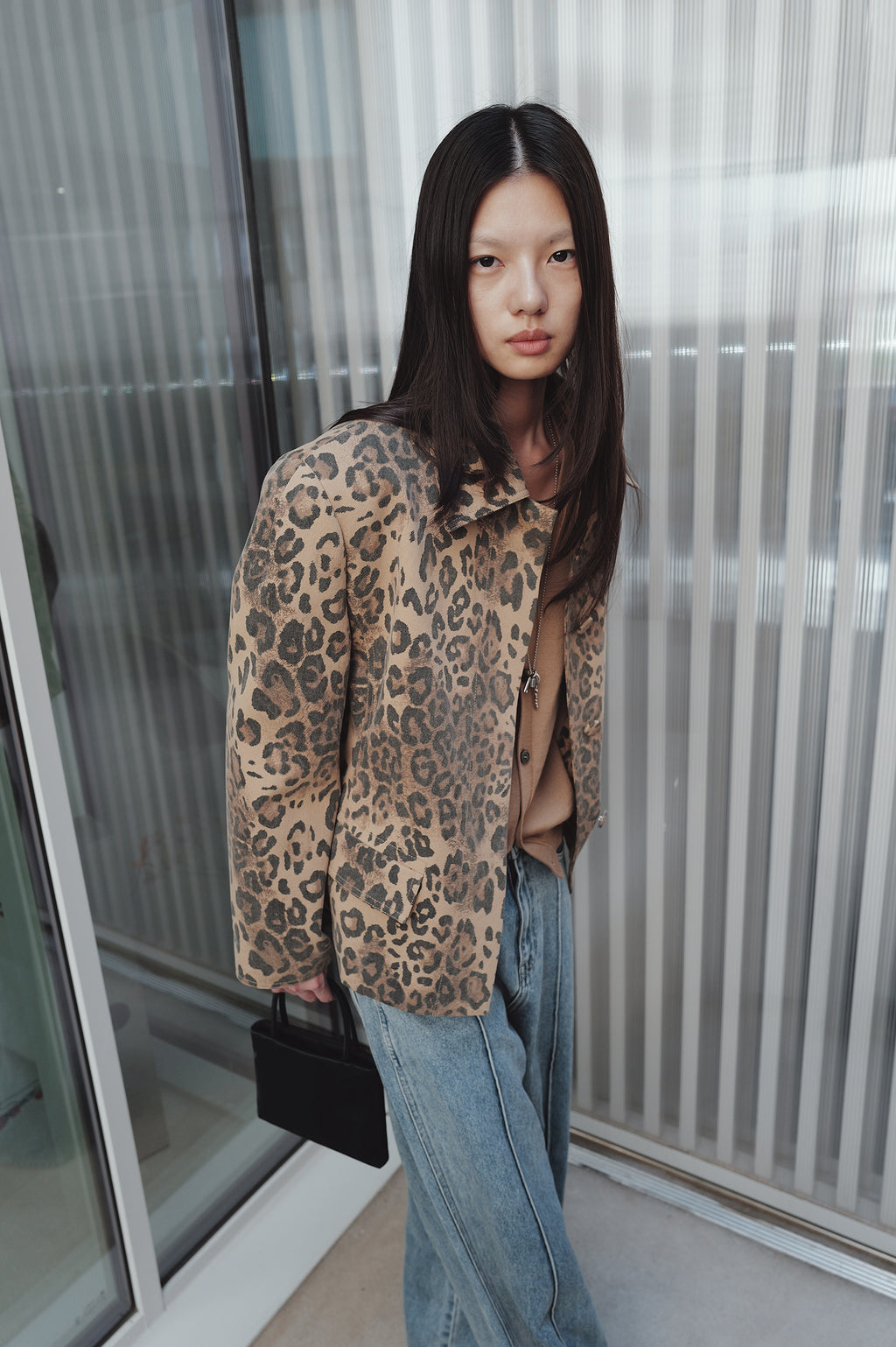 Leopard Mac Jacket Beige
