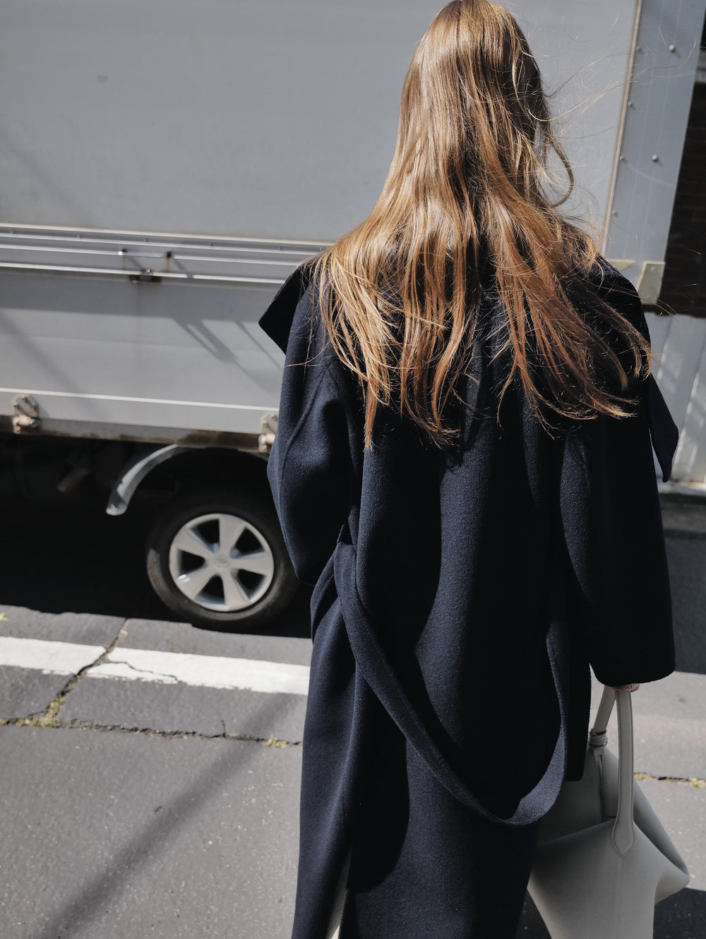 Superior Cashmere Coat Dark Navy
