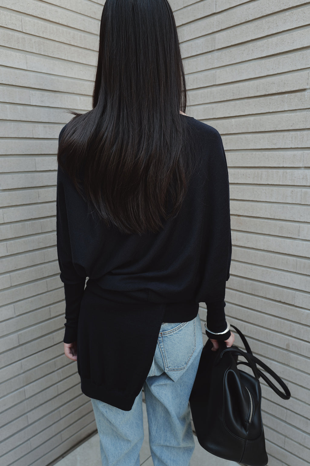 Washable 100% Wool Pullover Navy