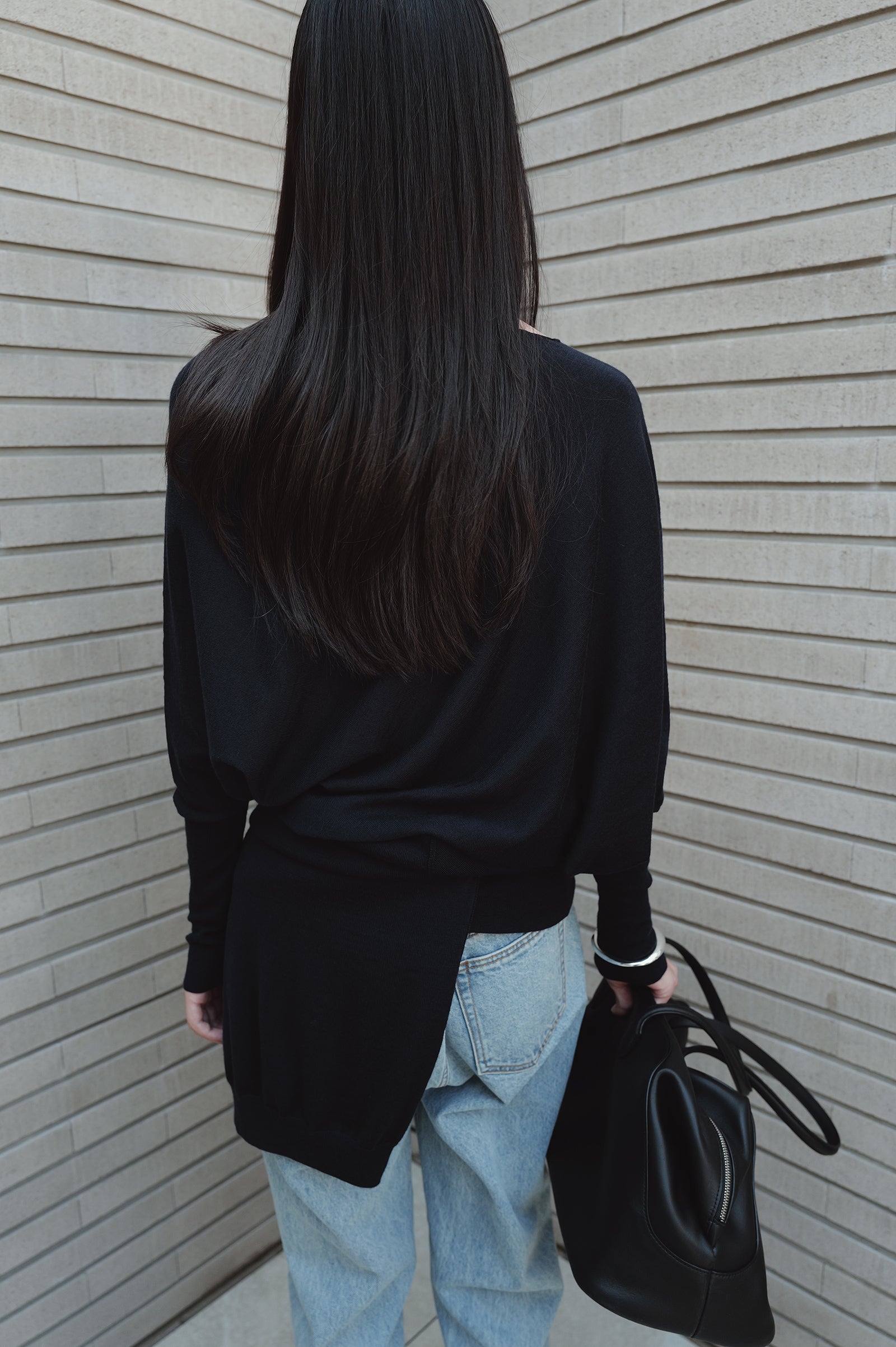 Washable 100% Wool Pullover Navy
