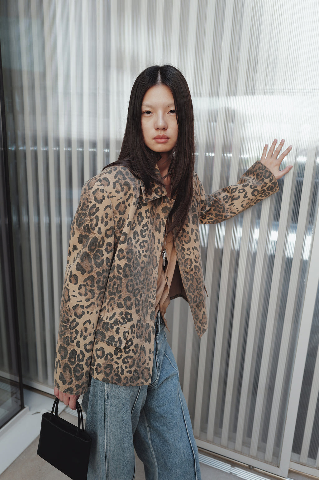 Leopard Mac Jacket Beige
