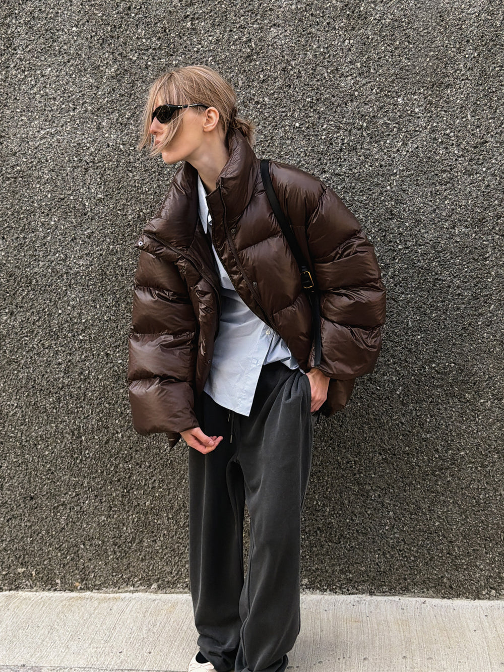 Fluffy Goose Down Brown