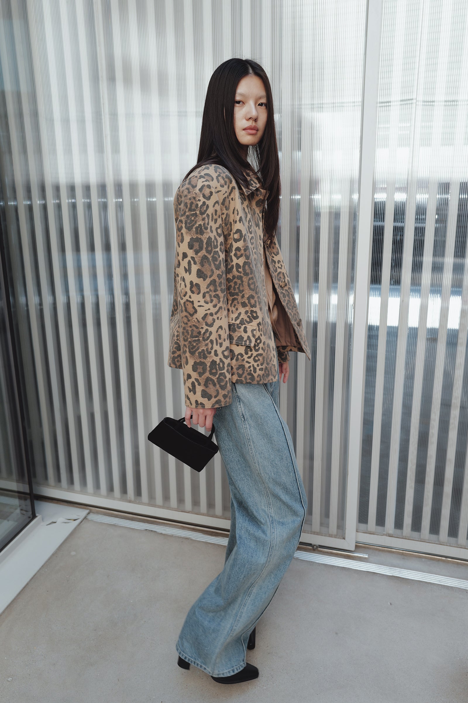 Leopard Mac Jacket Beige