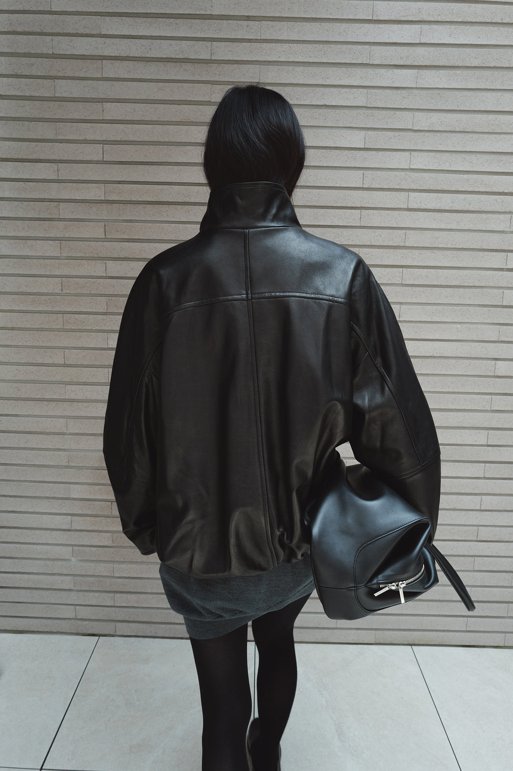 Real Lamb Minimal Jumper Black