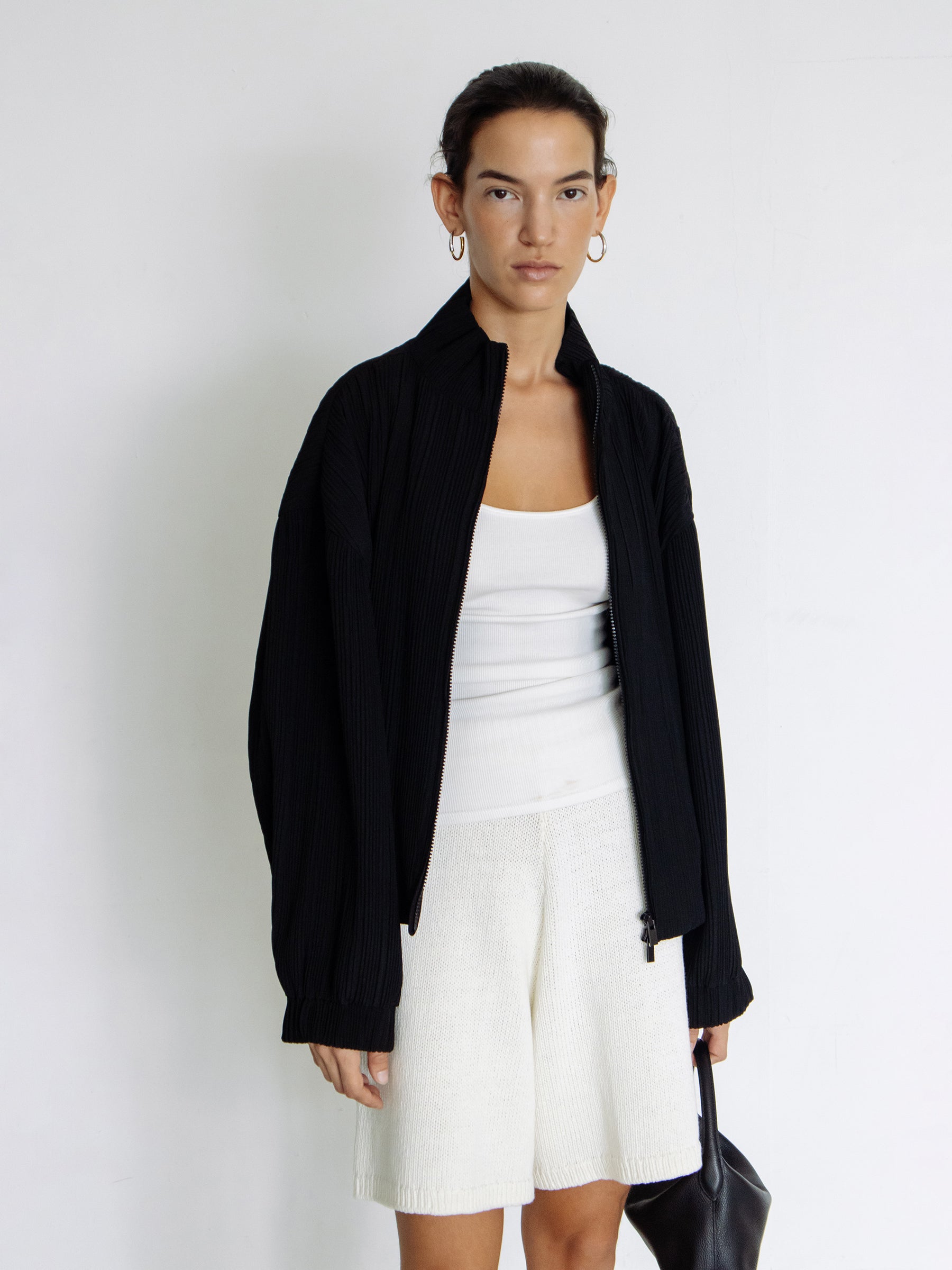 Cotton Knit Shorts Ivory