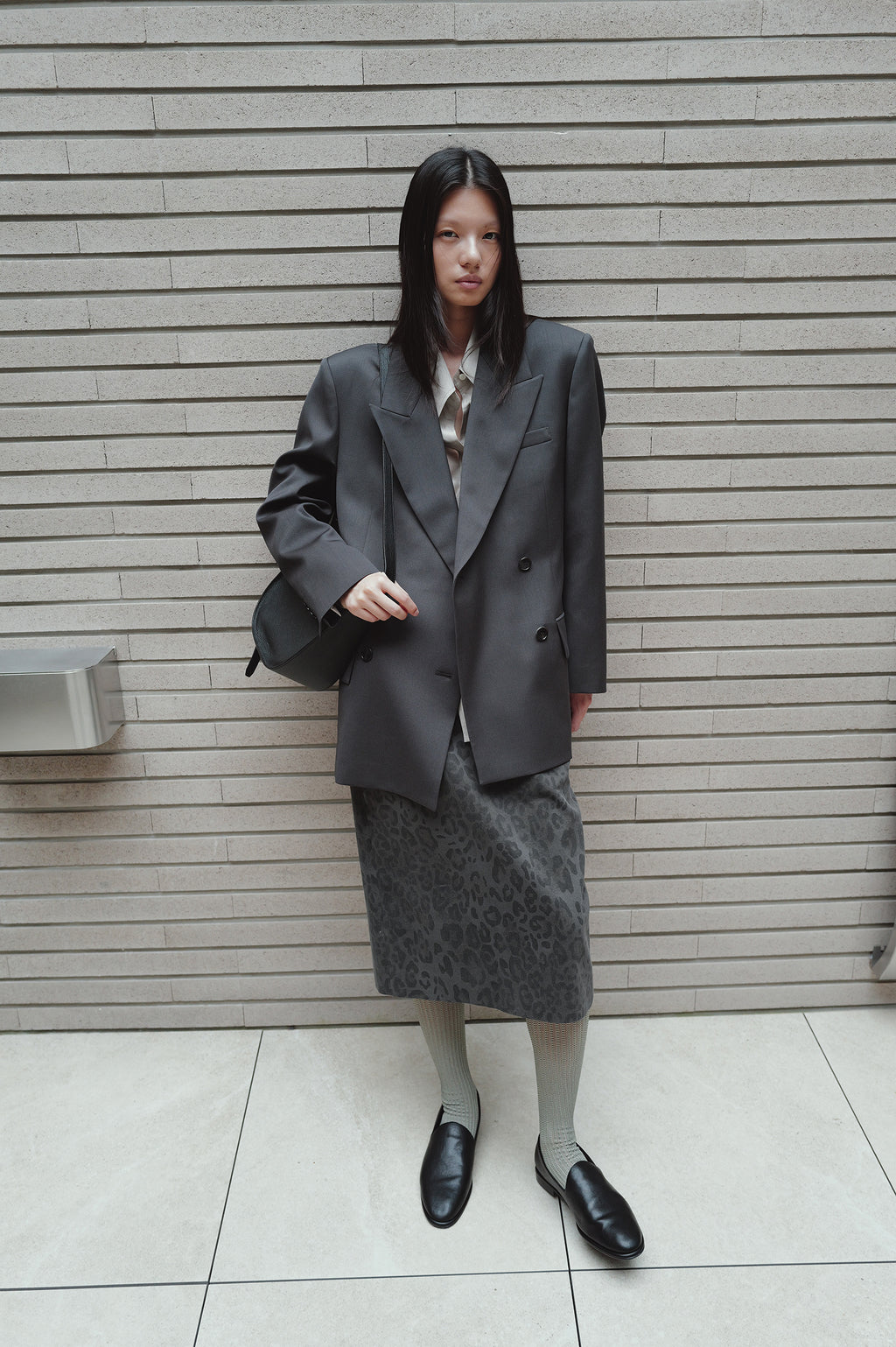 Double-breasted wool jacket