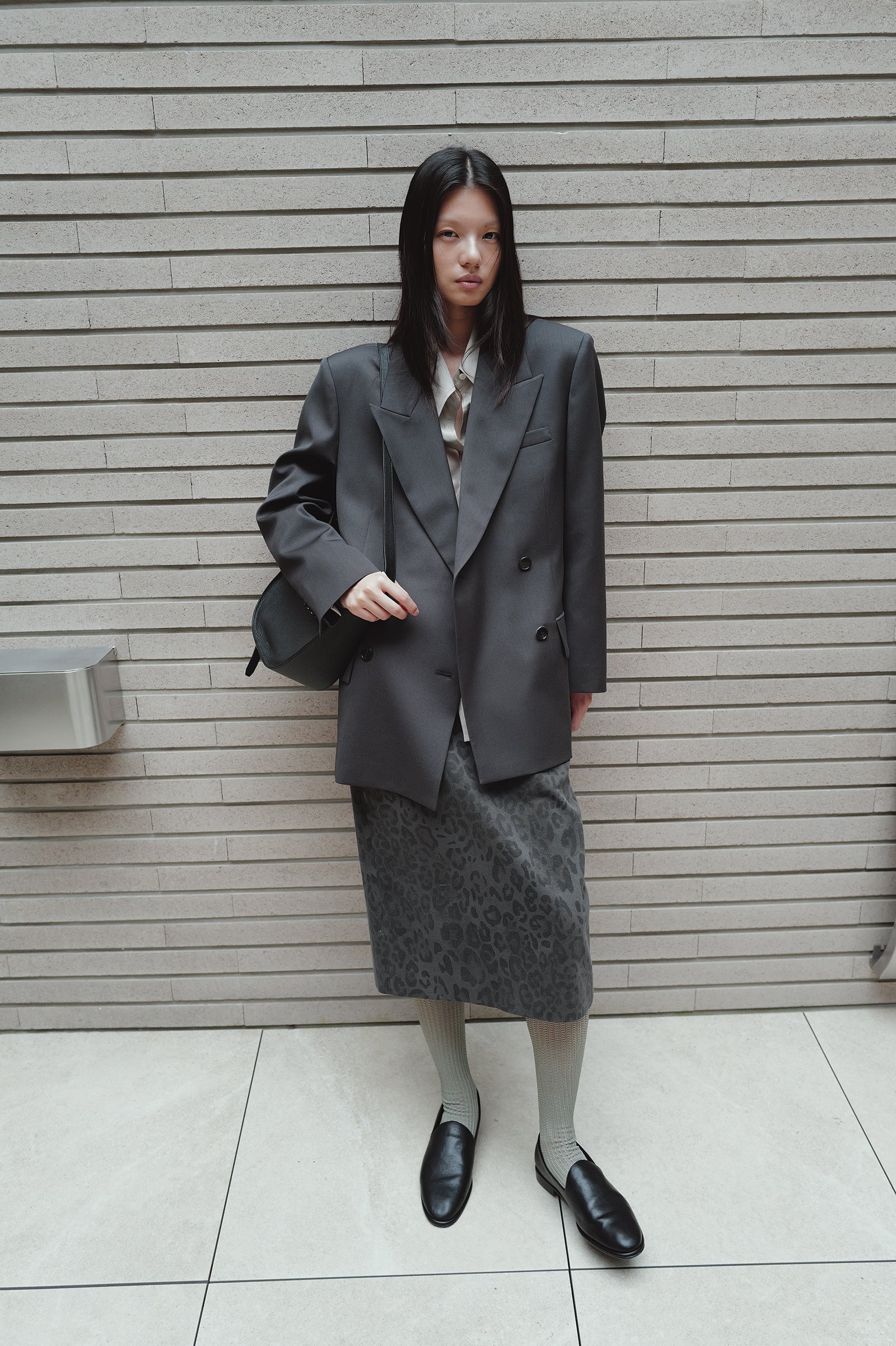 Double-breasted wool jacket