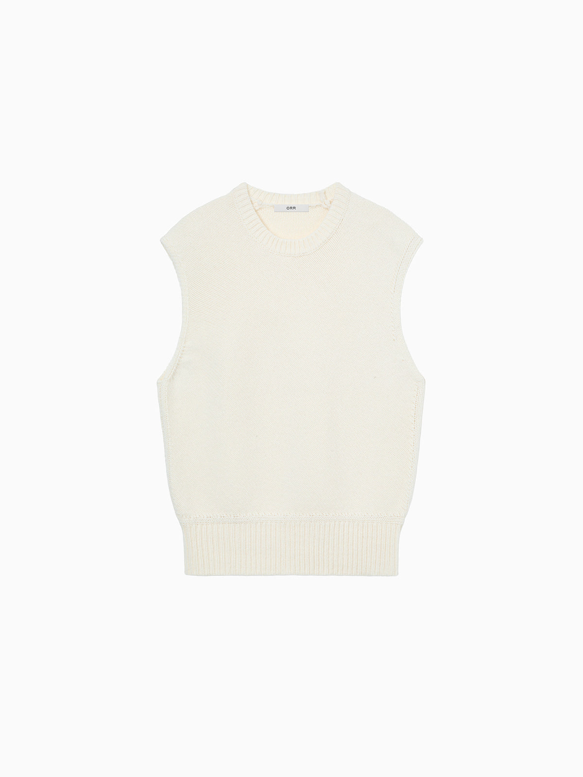 Merino Wool 100 Vest Ivory