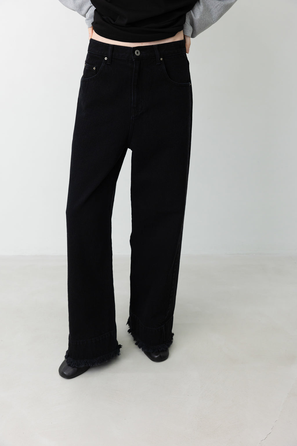 915 Fringe Denim Black