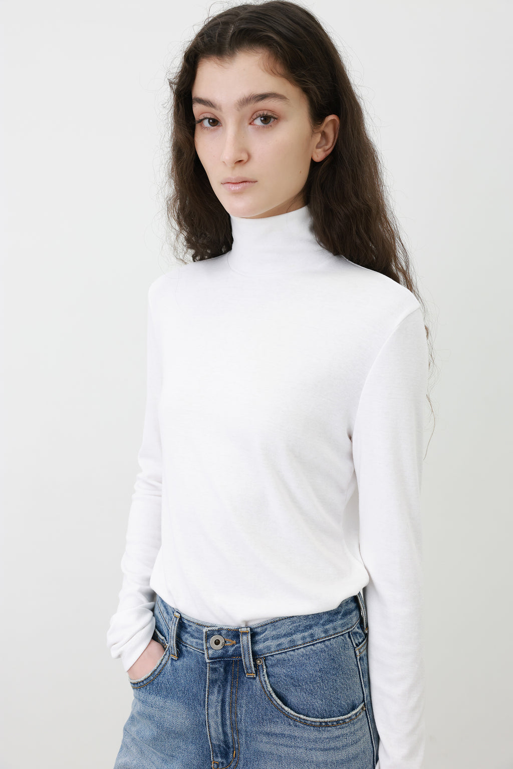 Milky Turtleneck T-shirt White