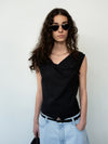Tilted Cowl Vest Navy