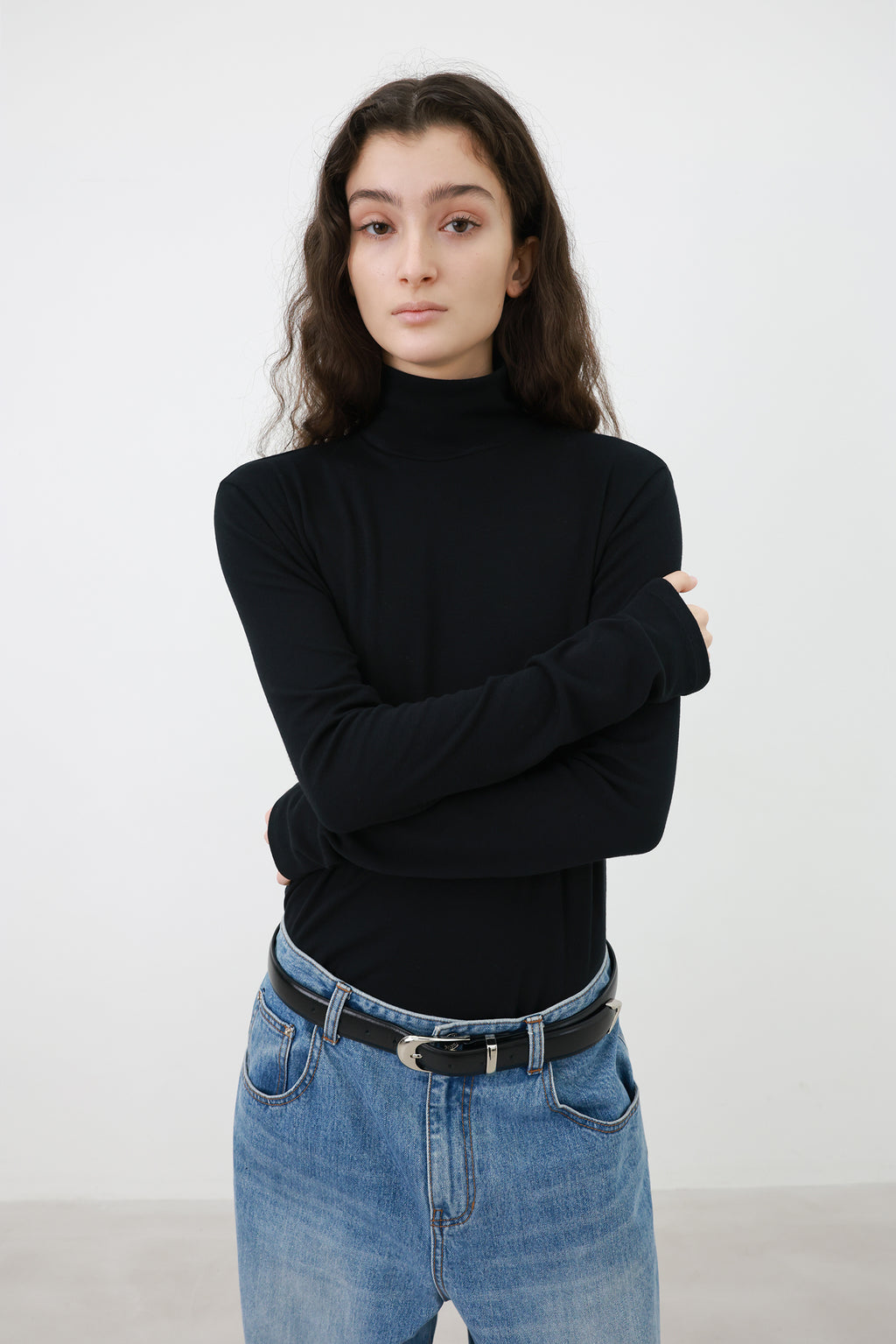 Milky Turtleneck T-shirt Black