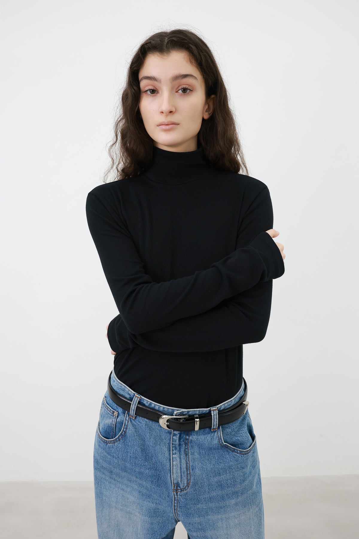 Milky Turtleneck T-shirt Black