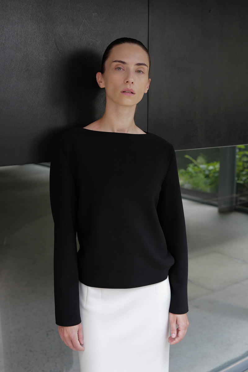 High-density Stretch Blouse Black