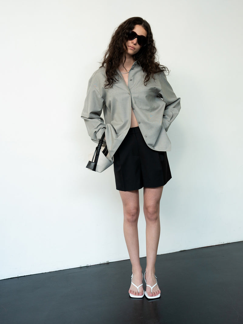 Clear Wool Shirt Gray