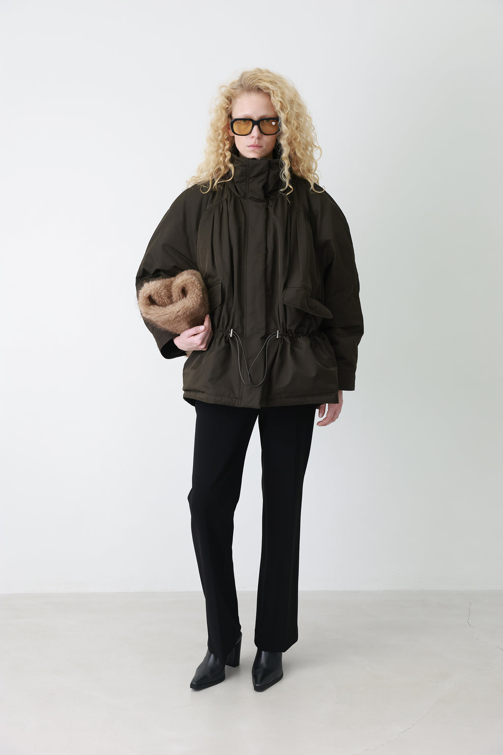 Field Parka Goose Down Khaki Brown