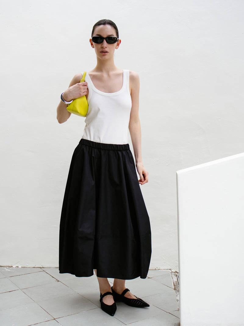 Balloon Full Skirt Black