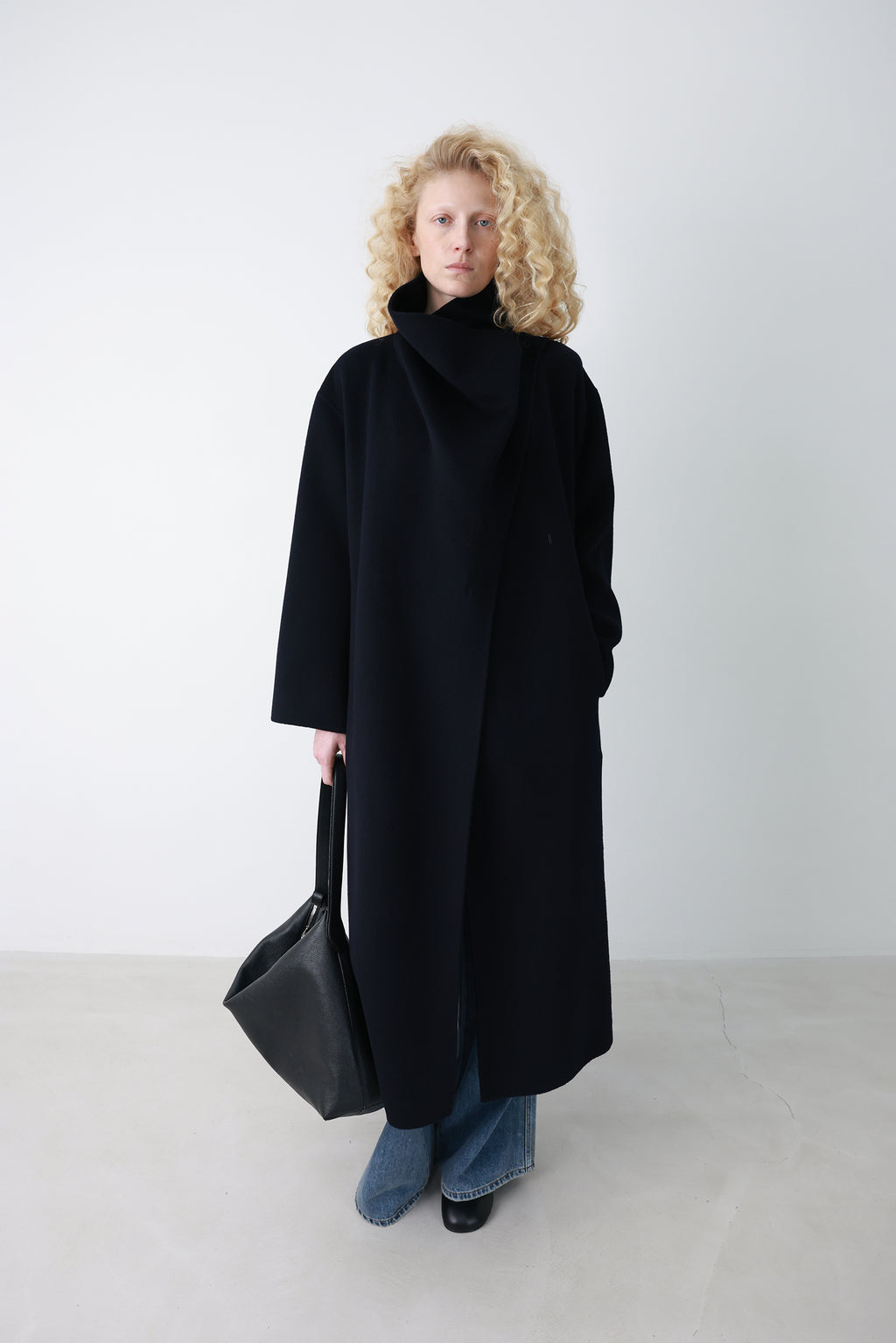 Superior Cashmere Coat Dark Navy
