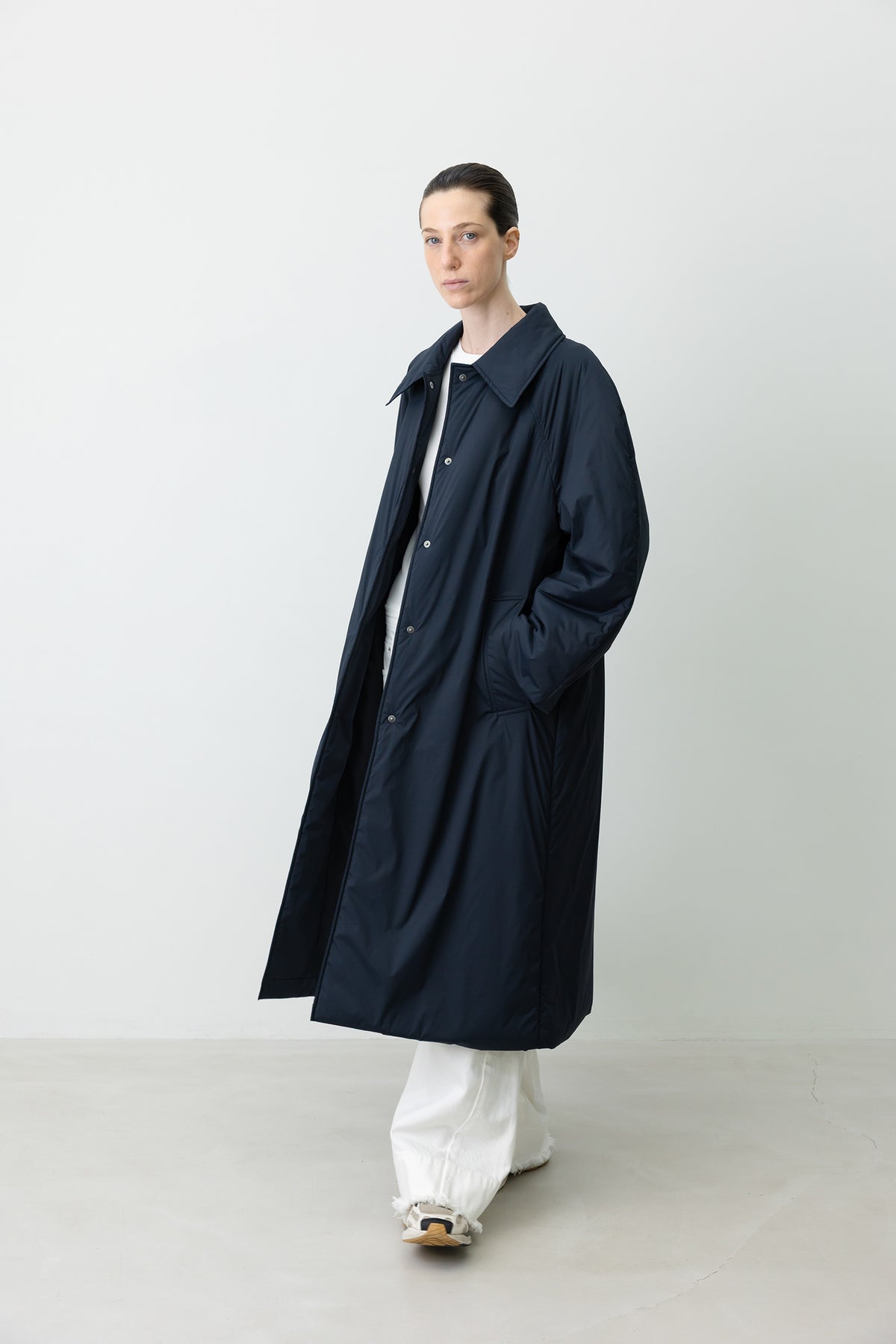 Padded Mac Coat Navy